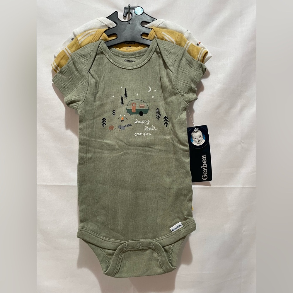 Gerber Olive Happy Camper Bodysuit